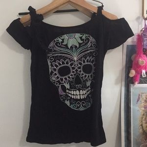 Kids cold shoulder tee